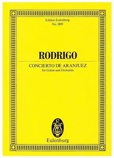 Παρτιτούρα για Κιθάρα / Ορχήστρα Editions Eulenburg Rodrigo "Concierto de Aranjuez Pocket Score"