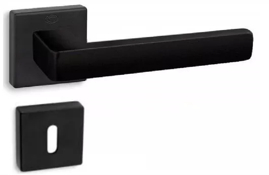 Πόμολο Convex homecraft-1605 Εξώπορτας Δεξί Ροζέτα Ματ Μαύρο