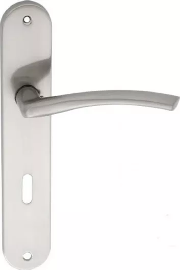 Πόμολο Import Hellas Εξώπορτας Αμφίπλευρο Ματ Ασημί