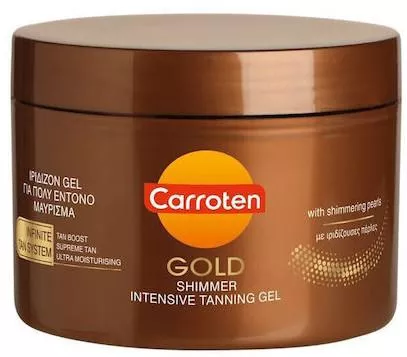 Gel Μαυρίσματος Carroten Gold Shimmer Tanning Gel Αδιάβροχο με Χρώμα 150ml