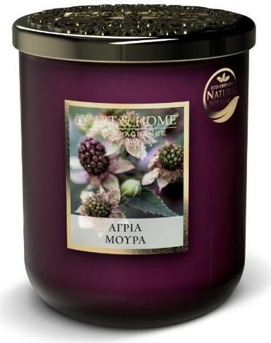 Αρωματικό Κερί Heart & Home Σόγιας σε Βάζο Άγρια Μούρα 320gr