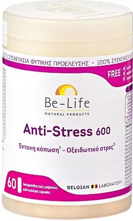 Be-Life Anti-stress 600 Συμπλήρωμα για το Άγχος 60 κάψουλες