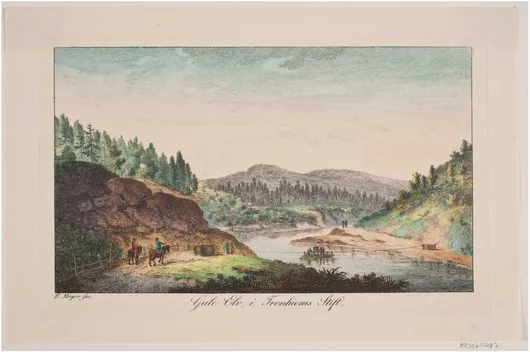 Πίνακας Gule Elv, in the Diocese of Trondheim by Elias Meyer 40x30cm