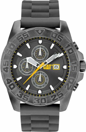 Ανδρικό Ρολόι Caterpillar PN.159.25.525 με Λουράκι από Καουτσούκ Γκρι
