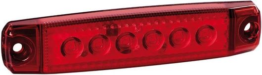 Φως Όγκου Φορτηγού Lampa 6LED SMD 96mm 12 / 24V 20τμχ Κόκκινο