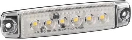 Φως Όγκου Φορτηγού Lampa 6LED 96mm Αδιάβροχο 12 / 24V 1τμχ Λευκό