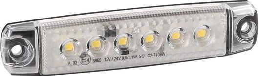 Φως Όγκου Φορτηγού Lampa 6LED SMD 96mm 12 / 24V 20τμχ Λευκό