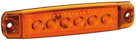 Φως Όγκου Φορτηγού Lampa 6LED 96mm Αδιάβροχο 12 / 24V 1τμχ Πορτοκαλί