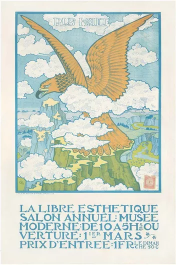 Πίνακας Gisbert Combaz - Poster for the Annual Exhibition for La Libre Esthetique 30x40cm