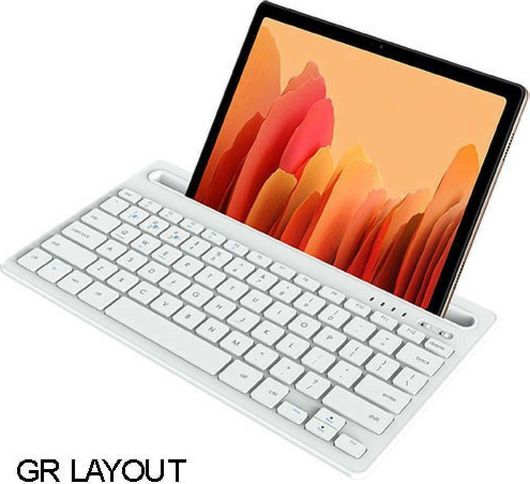 Πληκτρολόγιο Lamtech LAM022117 Ασύρματο Bluetooth για Tablet Ελληνικό Λευκό