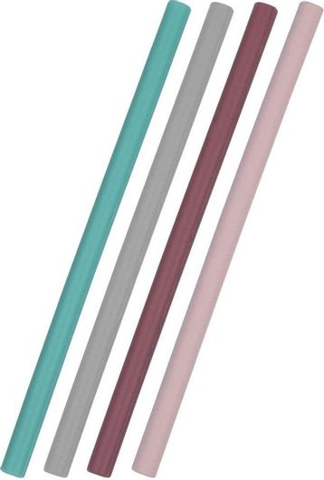 Ανταλλακτικά Καλαμάκια Minikoioi Girl Mix από Σιλικόνη 4τμχ Πολύχρωμο για 6+ Μηνών