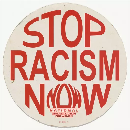 Πίνακας Placard with "STOP RACISM NOW" message, National Museum of African American History and Culture 50x50cm