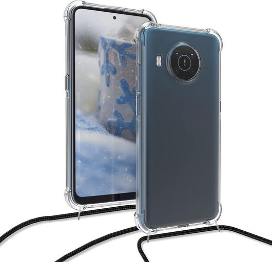 KWmobile Back Cover Σιλικόνης με Λουράκι Διάφανο Nokia X20, X10