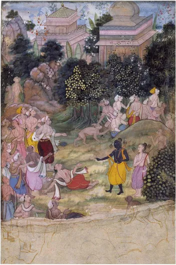 Πίνακας Rama Chastises the Dying Vali, Folio from a Ramayana (Adventures of Rama) 20x30cm