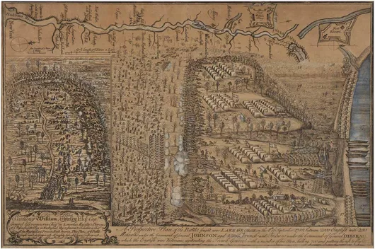 Πίνακας A Prospective Plan of the Battle Fought near Lake George on the 8th of September 1755, Thomas Johnston 90x60cm