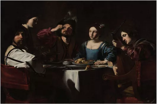 Πίνακας Banquet Scene with a Lute Player 150x100cm