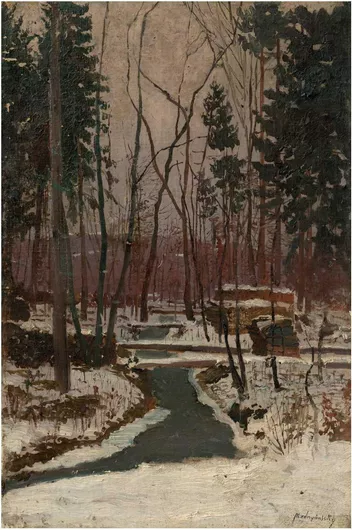Πίνακας Thaw by László Mednyánszky 100x150cm