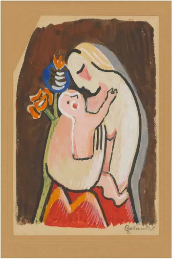 Πίνακας Mother and child with poppy by Mikuláš Galanda 115x170cm