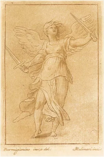 Πίνακας Angel with two swords, Stefano Mulinari 130x200cm