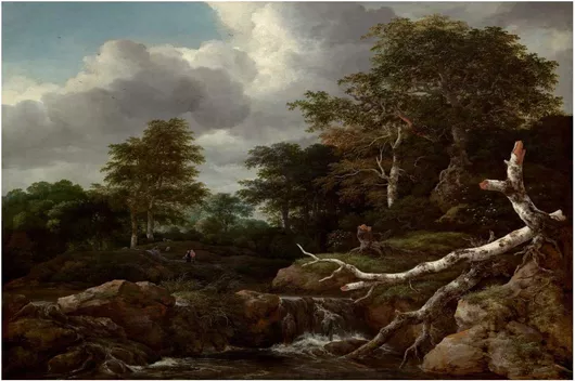 Πίνακας Forest Scene (ca. 1655) by Jacob van Ruisdael 100x70cm