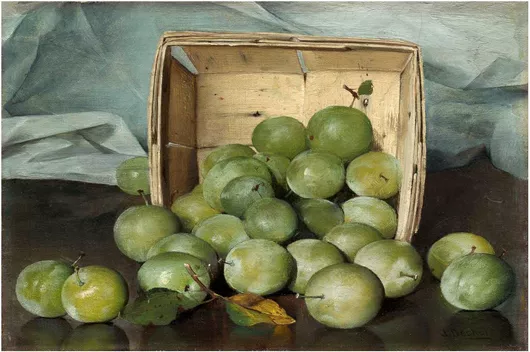 Πίνακας Green Plums (ca. 1885) by Joseph Decker 40x30cm