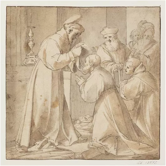 Πίνακας Saint Francis of Assisi ordains new monks? by Camillo Procaccini 120x120cm