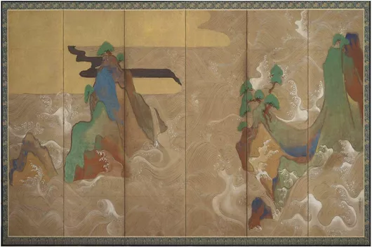 Πίνακας Waves at Matsushima, Tawaraya Sotatsu 150x100cm