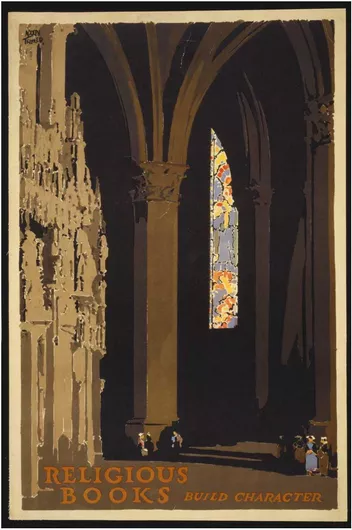 Πίνακας Religious books build character Adolph Treidler 30x40cm