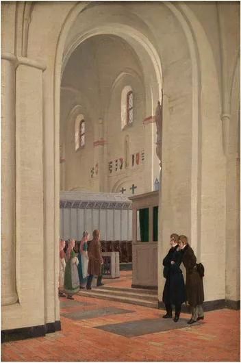Πίνακας The Interior of St Bendt's Church at Ringsted by Constantin Hansen 60x90cm