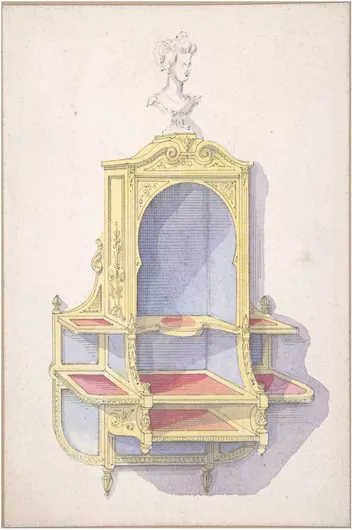 Πίνακας Design for Hanging Shelves, Anonymous, British, 19th century 115x170cm