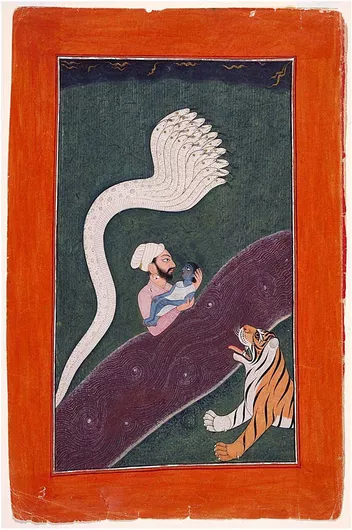 Πίνακας Vasudeva carries the Infant Krishna across the Yamuna River (ca. 1720) 60x90cm