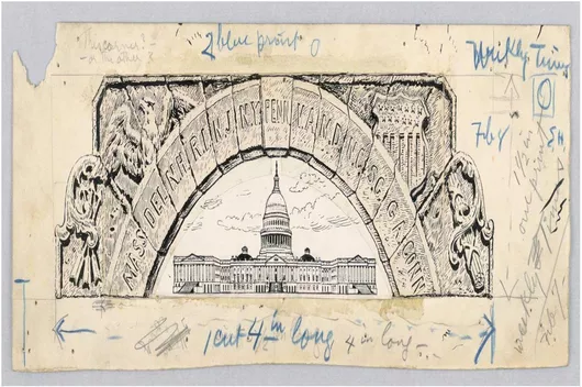 Πίνακας U.S. Capitol Building, Under an Arch of the Thirteen States, James Henry Moser 100x70cm