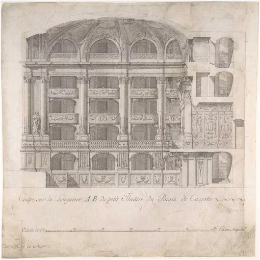 Πίνακας Longitudinal Section of the Small Theater in the Palace at Caserta by Luigi Vanvitelli 80x80cm