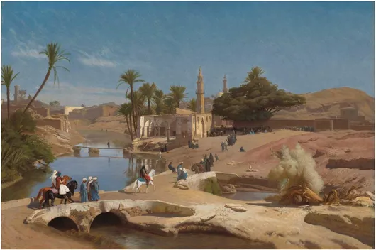 Πίνακας View of Medinet El-Fayoum (ca. 1868–1870) by Jean Léon Gérôme 50x40cm
