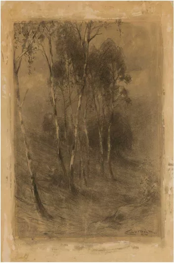 Πίνακας Birches on the hillside by Lajos Csordák 80x120cm