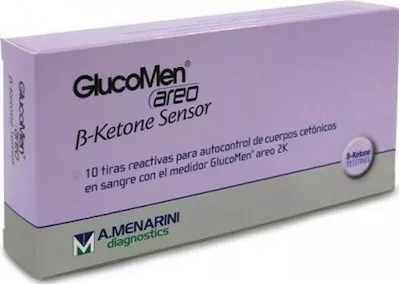 Ταινίες Μέτρησης Ketone Sensor Menarini Glucomen Areo Κετονών 10τμχ