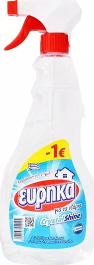Καθαριστικό Τζαμιών Ευρηκα Crystal Shine Spray 750ml
