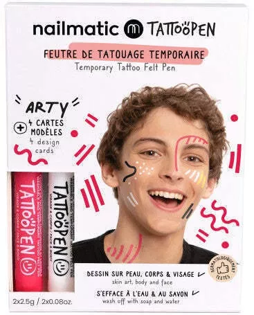 Σετ Ζωγραφικής Nailmatic BG-6-2956 Δέρματος Tattoopen με Σχέδια Arty