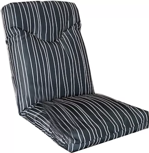 Μαξιλάρι Καρέκλας Κήπου Bormann BSP1154 50x100cm Ριγέ Μαύρο