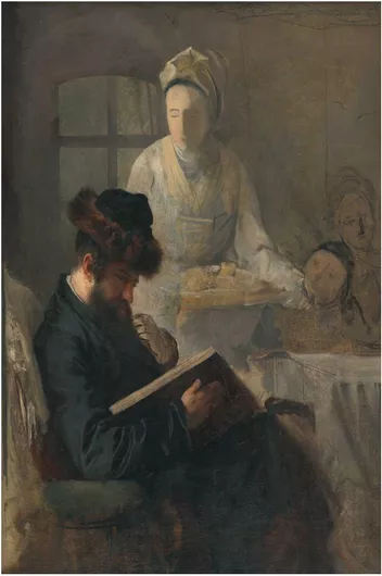Πίνακας At the rabbi's, Leopold Horovitz 120x180cm