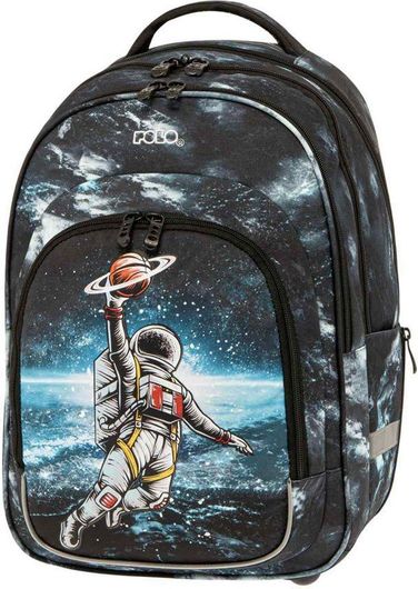 Σχολική Τσάντα Πλάτης Δημοτικού Polo Elite Space Πολύχρωμο