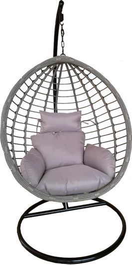 Κούνια Φωλιά με Βάση Valentine 100x65x110cm  Γκρι/Μαύρο