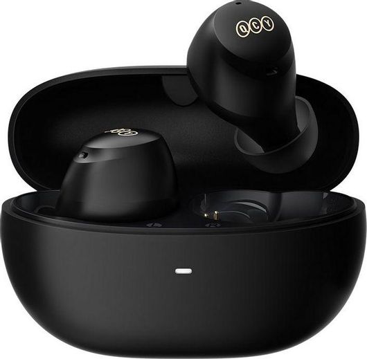 Bluetooth Handsfree QCY In-ear με Active Noise Cancellation & Θήκη Φόρτισης Μαύρο