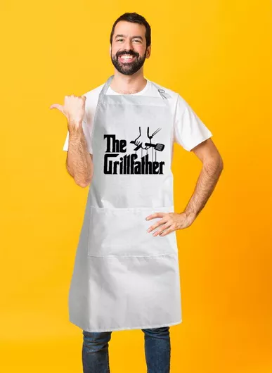 Ποδιά Κουζίνας The Grill Father Ολόσωμη Ενήλικων με Ρυθμιστικά & 2 Τσέπες