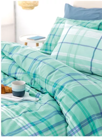 Μαξιλαροθήκη Palamaiki 72x52cm Σετ 2τμχ Βαμβακερή με Φάσα Πράσινο