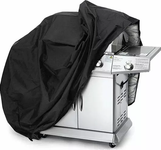 Κάλυμμα Ψησταριάς Hurtel από Oxford με Προστασία UV 190x71x117cm Μαύρο