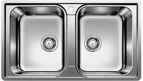Νεροχύτης Κουζίνας Blanco Lemis 8-IF Ένθετος Inox Brushed 86x50cm Ασημί