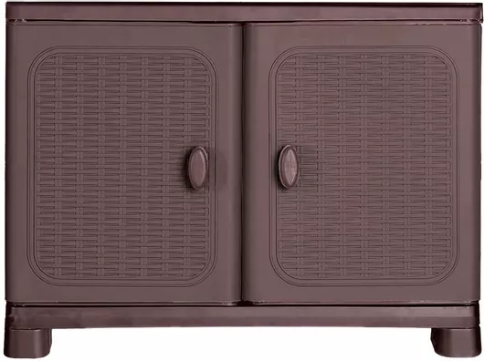 Δίφυλλη Ντουλάπα Πλαστική 54x45x70cm Καφέ