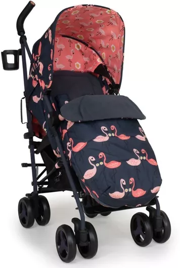 Καρότσι Μωρού Cosatto Μπαστούνι Flamingo Μαύρο από Νεογέννητο