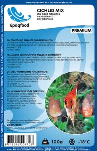 Τροφή Ψαριών SonGrow EpaqFood Cichlid Mix Artemia Cysts Decapsulated Κατεψυγμένη 100gr